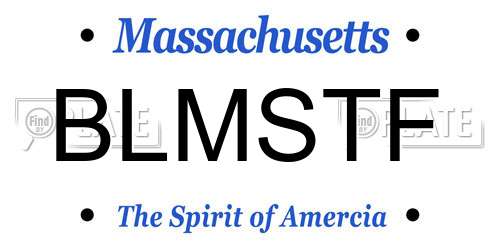 BLMSTF Massachusetts License Plate