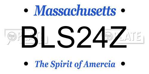 BLS24Z Massachusetts License Plate