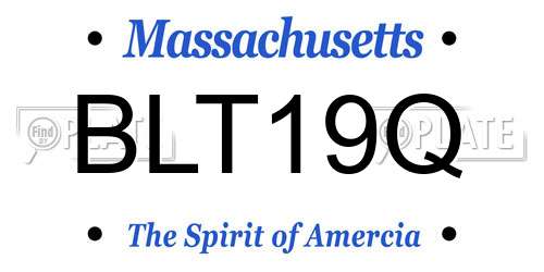 BLT19Q Massachusetts License Plate