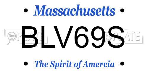 BLV69S Massachusetts License Plate