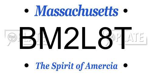 BM2L8T Massachusetts License Plate