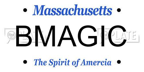 BMAGIC Massachusetts License Plate