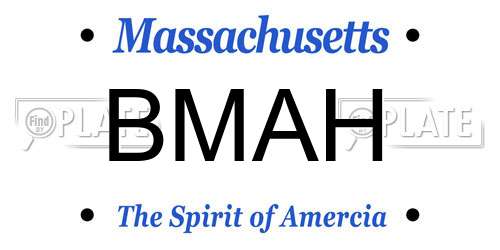 BMAH Massachusetts License Plate