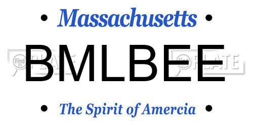 BMLBEE Massachusetts License Plate