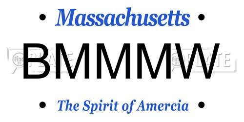 BMMMW Massachusetts License Plate