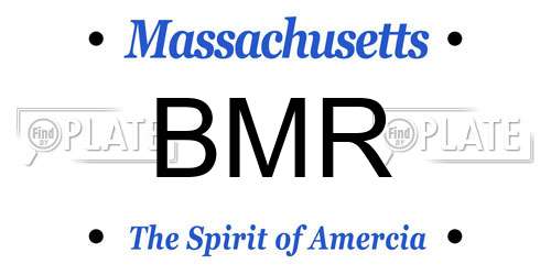 BMR Massachusetts License Plate