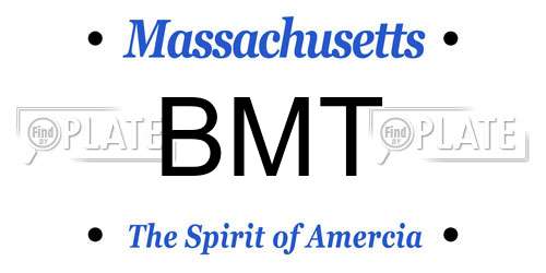 BMT Massachusetts License Plate