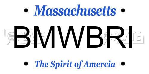 BMWBRI Massachusetts License Plate