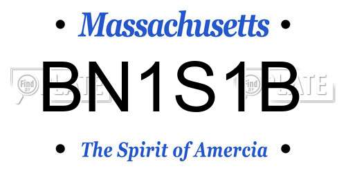 BN1S1B Massachusetts License Plate