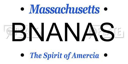 BNANAS Massachusetts License Plate