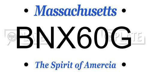 BNX60G Massachusetts License Plate