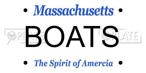 BOATS Massachusetts License Plate