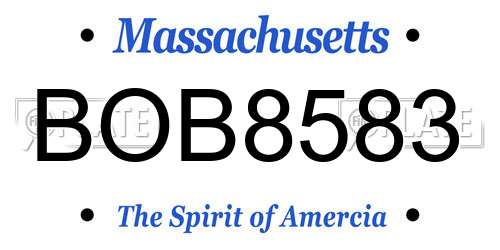 BOB8583 Massachusetts License Plate