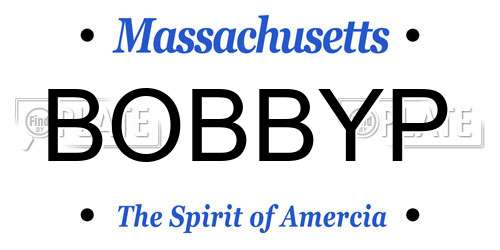 BOBBYP Massachusetts License Plate