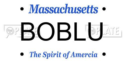 BOBLU Massachusetts License Plate