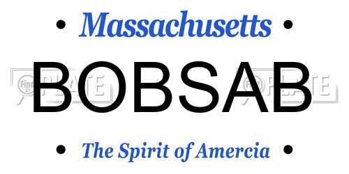 BOBSAB Massachusetts License Plate