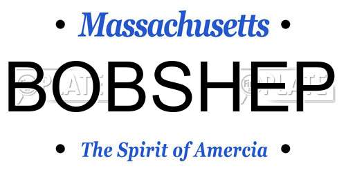 BOBSHEP Massachusetts License Plate
