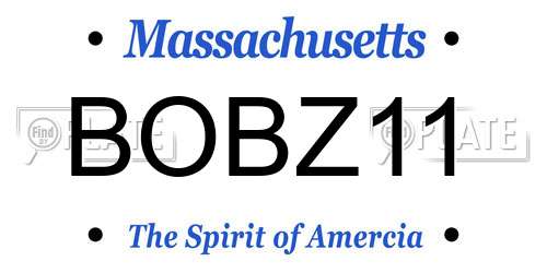 BOBZ11 Massachusetts License Plate