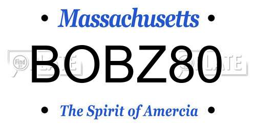 BOBZ80 Massachusetts License Plate