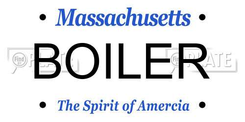 BOILER Massachusetts License Plate