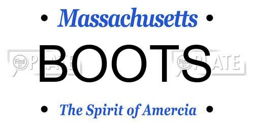 BOOTS Massachusetts License Plate