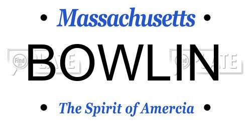 BOWLIN Massachusetts License Plate