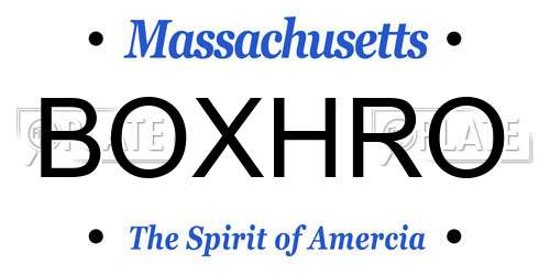 BOXHRO Massachusetts License Plate