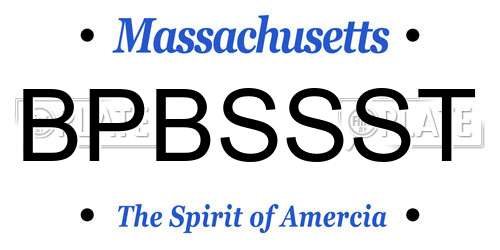 BPBSSST Massachusetts License Plate