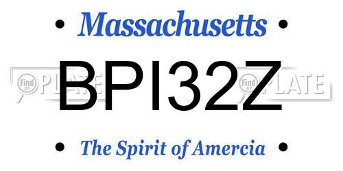 BPI32Z Massachusetts License Plate