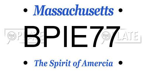 BPIE77 Massachusetts License Plate