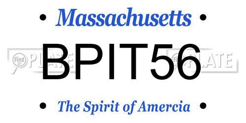 BPIT56 Massachusetts License Plate
