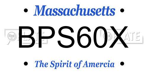 BPS60X Massachusetts License Plate