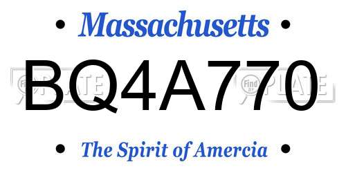 BQ4A770 Massachusetts License Plate