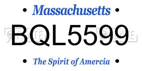 BQL5599 Massachusetts License Plate