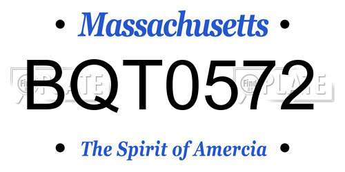 BQT0572 Massachusetts License Plate