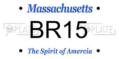 BR15 Massachusetts License Plate