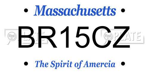 BR15CZ Massachusetts License Plate