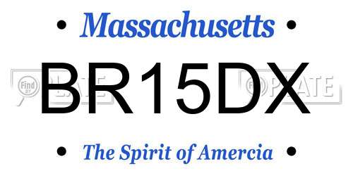 BR15DX Massachusetts License Plate