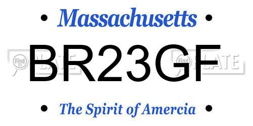 BR23GF Massachusetts License Plate