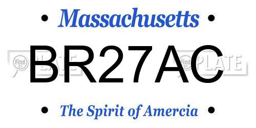 BR27AC Massachusetts License Plate
