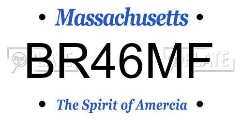 BR46MF Massachusetts License Plate