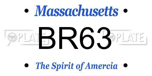 BR63 Massachusetts License Plate