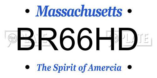 BR66HD Massachusetts License Plate