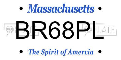 BR68PL Massachusetts License Plate