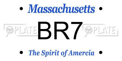 BR7 Massachusetts License Plate