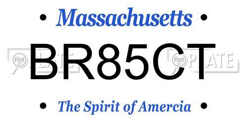 BR85CT Massachusetts License Plate