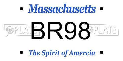 BR98 Massachusetts License Plate