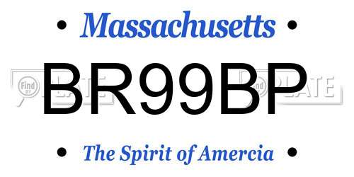 BR99BP Massachusetts License Plate