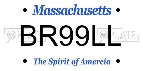 BR99LL Massachusetts License Plate