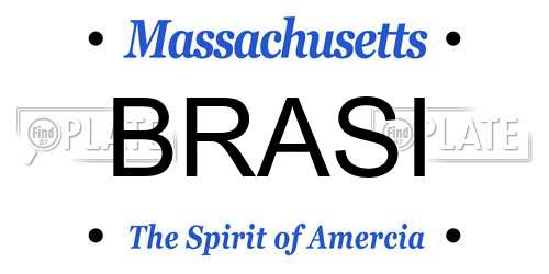 BRASI Massachusetts License Plate